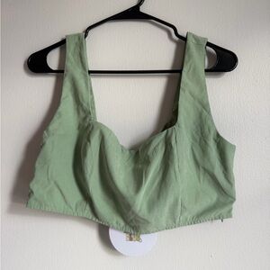 Princess Polly Light Green Crop Top
